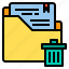 document, file, folder, office, paper, trash 