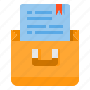 bag, business, document, file, folder, office, paper