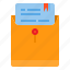 document, envelope, file, folder, office, paper 