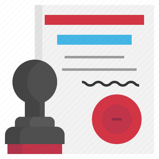 Stamp, law, contract, document, paper, files, and icon - Download on Iconfinder