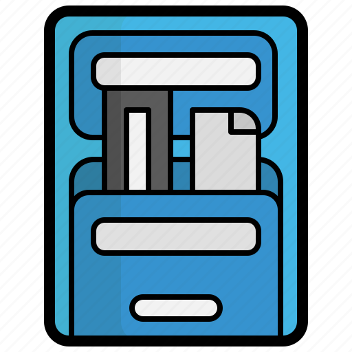 File, cabinet, document, storage, office, material icon - Download on Iconfinder