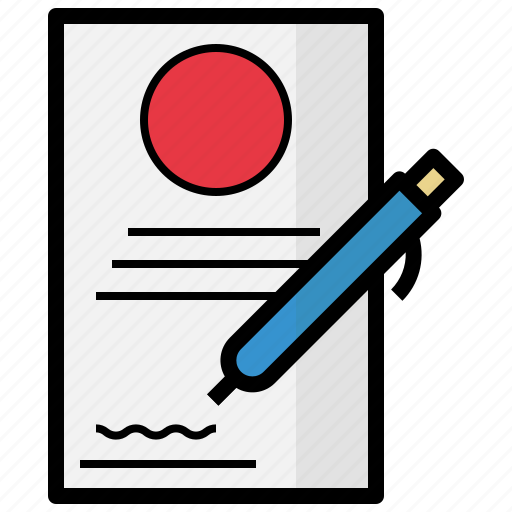 Signature, agreement, enroll, contract, business, document icon - Download on Iconfinder
