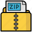 zip, files, and, folders, format, archive, document, file 