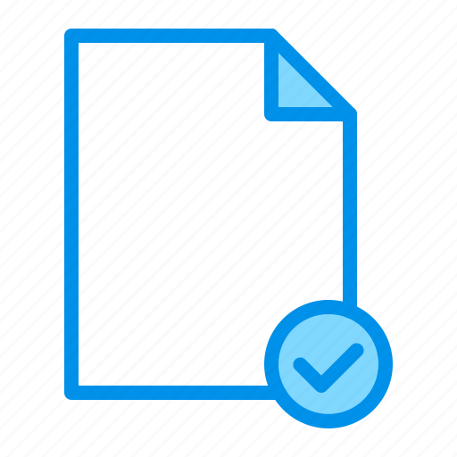 Approved, checkmark, complete, document, file icon - Download on Iconfinder