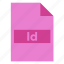 adobe, document, extension, file, format, id, indesign 