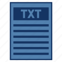 document, extension, file, filetype, format, txt, type 