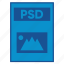 adobe, document, extension, file, format, photoshop, psd 