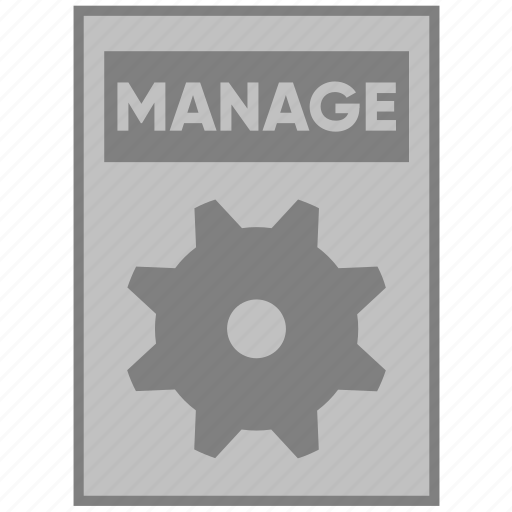 Cog, cogwheel, document, file, manage, paper icon - Download on Iconfinder