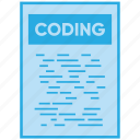 code, coding, document, file, paper