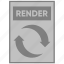 arrow, document, file, paper, render 
