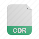 cdr, document, file, front, extension 