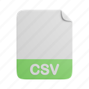 csv, document, file, front 