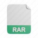 rar, document, file, front 