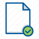 approved, checkmark, complete, document, file