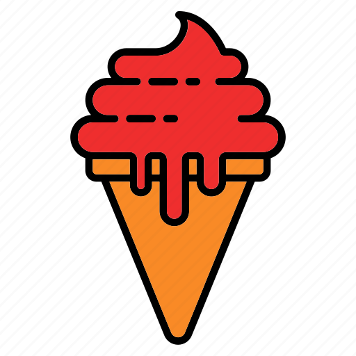 Ice cream, cone, sweet, delicious, food, dessert icon - Download on Iconfinder