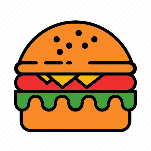 Food, fast food, burger, hamburger, cheese, menu, junk food icon - Download on Iconfinder