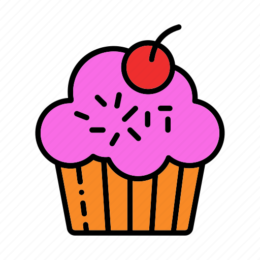 Muffin, cupcake, cake, food, meal, cherry, sweet icon - Download on Iconfinder