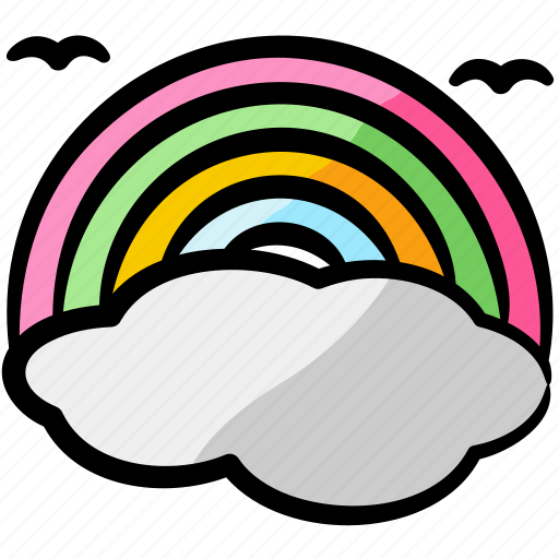 Heaven, afterlife, rainbow, cloud, happiness, peace, peaceful icon - Download on Iconfinder