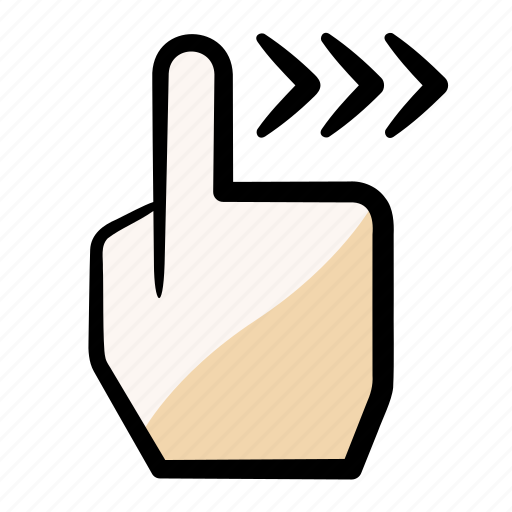 Hand, swipe, right, touchscreen, finger, interactive icon - Download on Iconfinder