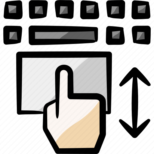 Trackpad, touchpad, move, up, down, hand icon - Download on Iconfinder