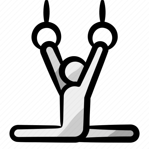 Gymnast, still rings, artistic gymnastics, gymnastics, sport, olympics icon - Download on Iconfinder