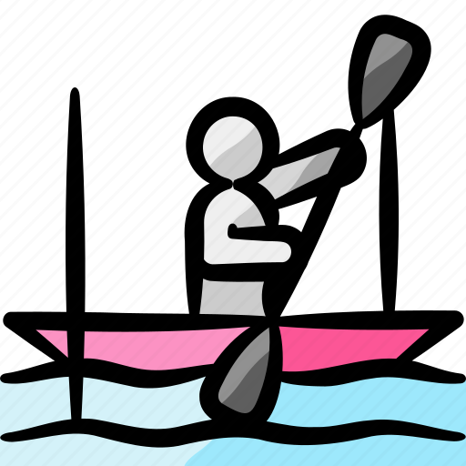 Canoeist, canoe, kayak, slalom, extreme sport, olympics icon - Download on Iconfinder