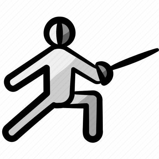 Fencer, fencing, sword, athlete, sport, olympics icon - Download on Iconfinder