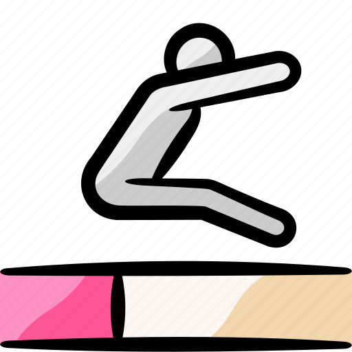 Long jumper, long jump, athlete, broad jump, athletics, sport icon - Download on Iconfinder