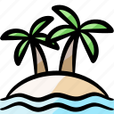 island, palm, tree, vacation, holiday, summer 