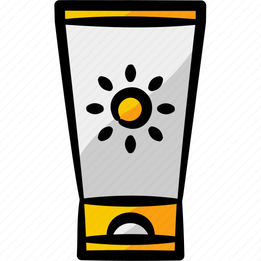 Sunscreen, sun block, cream, lotion, protection, protect, summer icon - Download on Iconfinder
