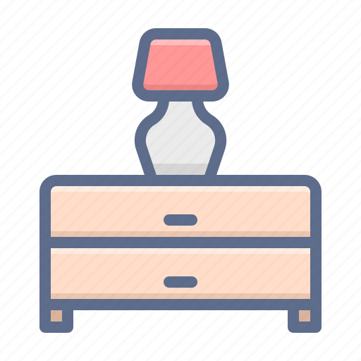 Cabinet, furniture, home, interior, lamp, table icon - Download on Iconfinder