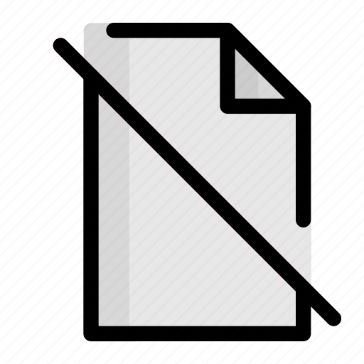 No, file, document, format, data icon - Download on Iconfinder