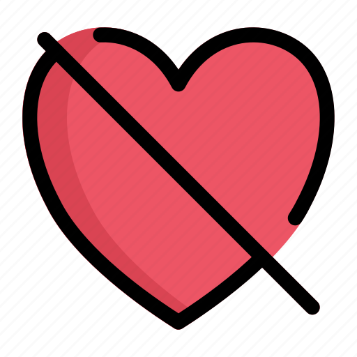 No, heart, love, valentine icon - Download on Iconfinder