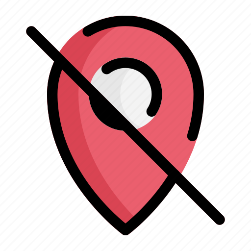 No, map, marker, location, pin, gps icon - Download on Iconfinder