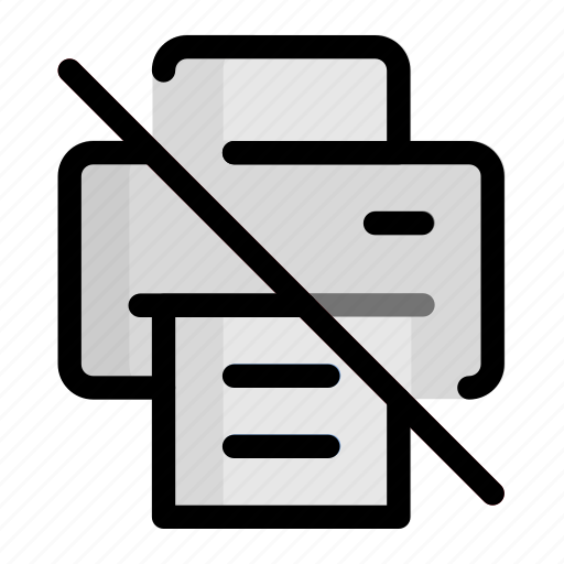 No, print, printer, printing, paper icon - Download on Iconfinder