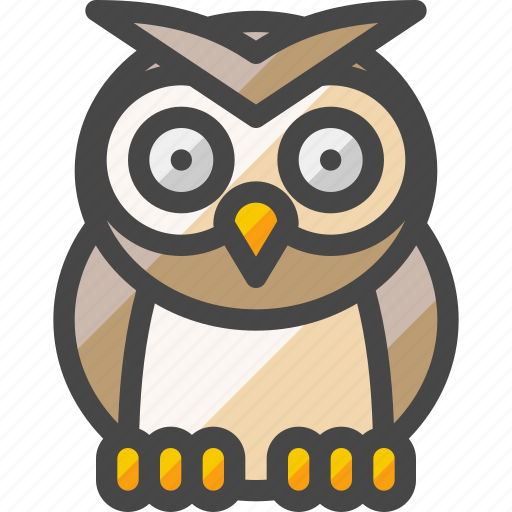 Owl, animal, nocturnal, solitary, binocular, bird, omen icon - Download on Iconfinder