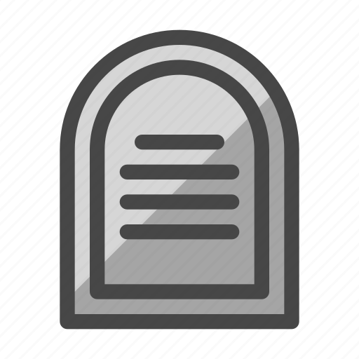 Tombstone, gravestone, headstone, dead, rest in peace, creepy, spooky icon - Download on Iconfinder