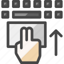trackpad, touchpad, scroll, middle click, hand, click