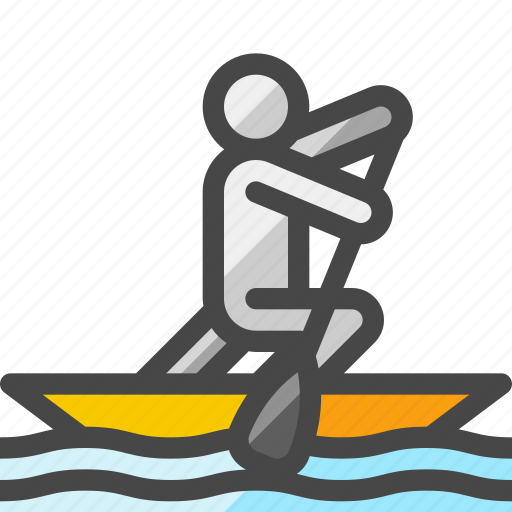 Paddler, canoeist, canoe sprint, canoe, canoeing, olympics icon - Download on Iconfinder