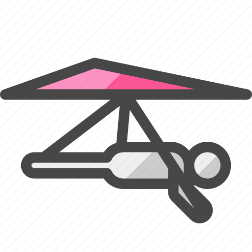 Hang glider, hang gliding, gliding, fly, sports, extreme sports icon - Download on Iconfinder