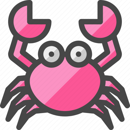 Crab, claws, animal, crustacean, beach, holiday, summer icon - Download on Iconfinder