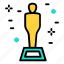 award, movie, oscar, prize, statue icon 