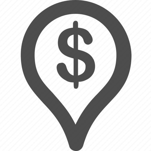 Dollar, gps, location, point, sign icon - Download on Iconfinder