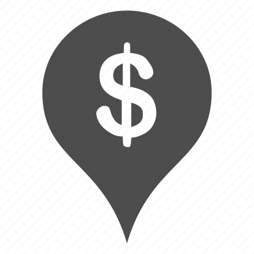 Dollar, gps, location, sign icon - Download on Iconfinder