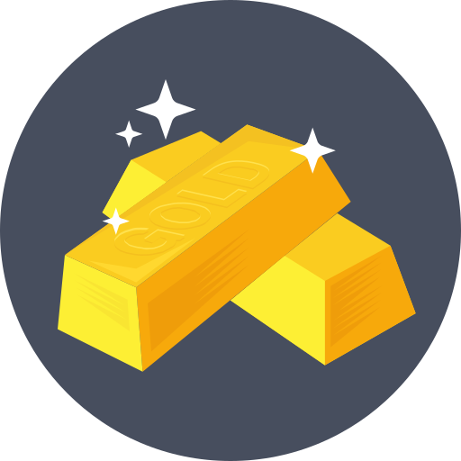 Gold bars, gold bricks, gold ingots, gold pile, gold reserve icon - Free download