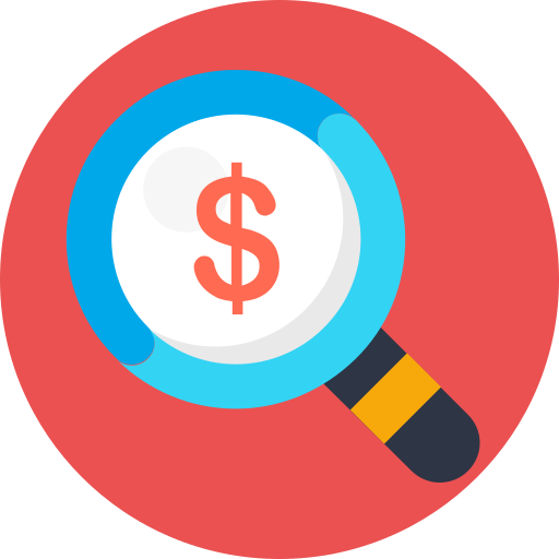 Business, dollar, finance, invest, money, search icon - Free download