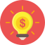bulb, dollar, financial, idea, light, mone, money 