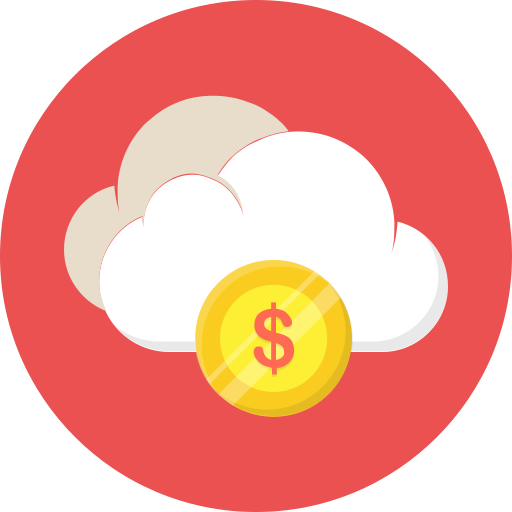 Cloud, coin, dollar, finance, money icon - Free download