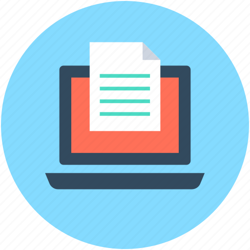 Document, e docs, laptop, online document, paper icon - Download on Iconfinder