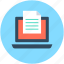 document, e docs, laptop, online document, paper 